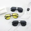 Nuevas Gafas de Sol Aviador de Doble Puente Europeas y Americanas para Hombres y Mujeres, Moda de Alta Gama Espejo Sapo Gafas de Sol para Proteger del Sol Transfronterizas
