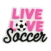 Série Futebol Rosa Roupas Capa de Celular Broche Acessórios de Joias DIY Desenho Animado Futebol Feminino Patch Macio de PVC Acessórios