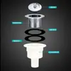 Desagüe de alberca para trapeador Jiuning cabeza de desagüe de alberca para trapeador elevable de acero inoxidable plástico semi-acero 40 50 desagüe