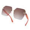 Nuevos Lentes de Sol de Montura Grande para Mujer, Modernos, Delgados, sin Montura, con Borde Cortado, Moda, Populares en Internet, Fotografía Callejera, Gafas de Sol Avanzadas al por Mayor
