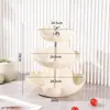 Plato de Frutas Multicapa con Forma de Flor de Lujo Ligero Set de Platos con Palillos de Plástico para el Hogar Plato de Dulces Frutas Deshidratadas Plato de Frutas Bocadillos Frutos Secos Postre