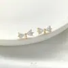 Aretes de Lazo de Zirconia Color-Preservante Chapados en Oro de 14K con Anillo Colgante Accesorios para Aretes Hechos a Mano DIY Materiales