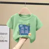 Camiseta de Manga Corta para Niños Algodón Puro 2026 Verano Nuevo Estilo Ropa de Verano para Niños Camiseta para Niños Talla Mediana y Grande Top Delgado Marca de Moda Ropa para Niños