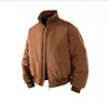 Jaqueta Três-Provas com Gola Alta Rosqueada de Linha Americana Jaqueta de Algodão Masculina Curta Cleanfit Uniforme de Tripulação de Voo Jaqueta de Algodão Inverno