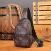 Bolso Cruzado para Viajero Retro Casual Diseño Fruncido Bolso de Pecho Moda Europea y Americana para Hombre Bolso de Hombro Cremallera Nicho Ligero