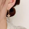 Pendientes de circonita microincrustada con forma de ojo de gato de cinco pétalos, estilo celebridad de Internet, diseño único de moda para mujer, pendientes elegantes que combinan con todo.