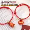 Collar de Año Nuevo para Mascotas Collar para Perro y Gato Tejido a Mano con Cascabel Cuerda Roja Seguro y Festivo Accesorios de Collar de Año Nuevo