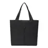 Bolsa de compras plegable, portátil, color sólido, bolsa de mano de poliéster no de nailon, gran capacidad, impermeable, bolsa de hombro para la compra de comestibles, bolsa ecológica