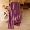 Calça Larga Jovial para Mulheres Moda Verão 2026, Cintura Elástica, Fina Estilo Novo, Caimento Solto, Emagrecedora Casual Reta