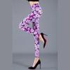 2023 Leggings de emagrecimento Slim-Fit de seda de leite com estampa floral na moda para mulheres Plus Size Stretch Calças externas