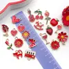 Set Mixto de 20 Colgantes Grandes de Aleación Esmaltada Roja Accesorios para Joyería DIY Accesorios para Aretes Pulsera Colgantes Perforados Dijes
