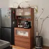 Armário Lateral Integrado de Parede Estilo Medieval, Armário de Chá Doméstico, Armário Estreito para Sala de Estar, Armário de Armazenamento para Cozinha