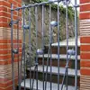 Puerta de Hierro Forjado Artesanal de Metal Estilo Chino del Norte, Puerta de Hierro Artesanal para Paisajismo de Jardín de Patio al Aire Libre