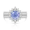 Douyin Venta Caliente Anillo de Gemas de Colores Corte Rosa Paparazzi Joyería de Diamante de Alto Carbono Brillante Transfronteriza Transmisión en Vivo Dropshipping