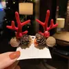 Pasador de Navidad diadema festiva pasador de asta de ciervo accesorios para el cabello de mujer para disfraz de Navidad