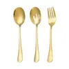 Amazon 1010 Serviço de Louças Colher Pública Escorredora Colher de Servir de Aço Inoxidável Garfo Colher de Sopa Colher para Misturar Café Pá de Bolo