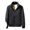 Casaco de inverno quente de algodão com lã de cordeiro para homens, à prova de vento e resistente ao frio, tamanho grande, vestimenta casual de negócios