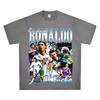 Sudadera con capucha y cuello redondo de algodón grueso con estampado vintage C Luo de fútbol transfronterizo estadounidense