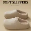 Pantuflas de algodón impermeables EVA para mujer, nuevo estilo otoño e invierno, con felpa cálida, antideslizantes, suela gruesa, para casa, para exterior, zapatos de algodón para parejas, hombre