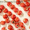 Cuentas Sueltas de Cerámica Hechas a Mano DIY Pulsera Collar Accesorios para Joyería Paquete de Materiales Cuentas Manuales Accesorios con Cuentas Rojo