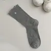 Calcetines con Botones Florales para Mujer, Estilo Dulce Japonés, Calcetines de Media Caña con Borde Fruncido de Perlas, Calcetines Holgados de Malla Fina Transpirables para Primavera y Verano