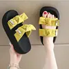Sandalias de Plataforma Gruesa con Lazo para Mujer, Nuevo Estilo Verano 2026, Chanclas Suaves de Plataforma para Combinar con Vestidos, Sandalias de Dedo para Playa