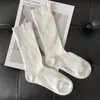 Calcetines de Encaje Estilo Ballet Primavera y Verano Puro Deseo Calcetines de Media Pantorrilla Rayados Verticales Color Sólido Negro y Blanco Personalizados Fabricante Calcetines Zhuji Listos para Usar