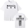 Camiseta Impresa Rosalia Álbum Lux Tour 2026 para Hombre y Mujer Camiseta Retro Hip Hop Manga Corta Casual Alta Calidad