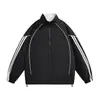 Chaqueta de primavera nueva con dos rayas y cuello alto para hombre, chaqueta de béisbol para parejas y estudiantes, chaqueta deportiva casual versátil para estudiantes