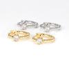 Pendientes de plata S925 de 18 quilates con forma de aguja, estilo INS, con lunares, incrustaciones de diamantes, hebilla para la oreja, combinables con todo, venta al por mayor