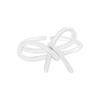 1471 Diseño de Lujo Accesible de Nicho Estilo K Líneas Geométricas Recortadas Anillo de Lazo Plata Esterlina S925 Anillo de Plata para Mujer