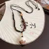 Novo Colar Flor de Pinoli Estilo Chinês Nicho Retro Versátil Corrente de Clavícula Moda Alto Padrão Temperamento Colar Fabricante