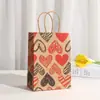 Bolsas de Papel Kraft Bolsas de Regalo de San Valentín Amor Bolsas de Empaque para Compras Bolsas de Regalo para Fiestas Impresas Bolsas Tote al por Mayor