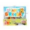 Decoración para Niño Regalo de Cumpleaños Infantil Regalo de Fiesta Creativo Pastel Dibujos Animados Lindo Arcoíris Vela