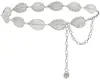 Cadena de Cintura con Forma de Hoja para Mujer Cadena de Cintura Fina Decorativa Accesorio Sencillo para Vestidos Cadena de Hierro Estilo Étnico Plateado Cadena de Falda de Moda