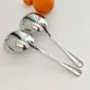 Juego de cucharas de servir de acero inoxidable para uso doméstico, cuchara de servir perforada de mango largo, cuchara de sopa grande, cuchara utilitaria para servir y escurrir aceite, juego de dos piezas