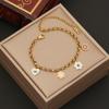 2023 nueva joyería gota de aceite pulsera de Amor personalidad pulsera de estrella de cinco puntas temperamento joyería de acero inoxidable B367