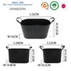 Venta caliente transfronteriza cubo de hierro portátil negro cubo metálico para vacaciones cubo metálico de Navidad decoración metálica de temporada