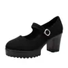 Zapatos de tela nuevos modelo 2026, suela blanda, cómodos, de tacón medio, cómodos para estar de pie mucho tiempo, zapatos de trabajo para hotel, zapatos para mamá, zapatos de pasarela para mujer