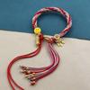 Cuerda de Mano Xizang Frotamiento de Mano Cuerda de Algodón Cuerda de Mano Colorida Pulsera Tejida a Mano Estilo Étnico Thangka Adorno Xizang Pulsera