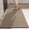 Dropshipping Transfronterizo Lino Suela de Goma Cocina Absorbente de Agua y Aceite Tira Larga Juego de Dos Piezas Felpudo para Entrada de Casa Listo para la Venta