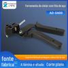Alicate Tensionador de Abraçadeira de Aço Inoxidável Auto-Travante Amarrador de Fardos de Abraçadeira Aço Inoxidável Ferramenta de Corte de Abraçadeira Pistola de Amarrar Ferramenta de Cintas