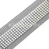 Rhinestones de Rede Venda Quente Transfronteiriça 3mm 6 Fileiras Base Plana Garra Rhinestone Barra Webbing DIY Roupas Sapatos Acessórios de Bagagem Acabamento de Renda
