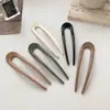 Grampo de Cabelo Simples em Forma de U Presilha para Cabelo Acessório de Cabelo Coque Ornamento para Cabelo 2025 Novo Estilo Pente para Mulheres Grampo para Fixar Coque