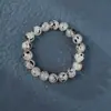Pulsera de Cristal Rosa-Morado para Mujer al por Mayor, Cuentas Budistas Suaves Envolviendo el Dedo, Juguete para Aliviar el Estrés para Estudiantes, Pulsera de Amistad Degradada para Hombres