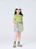 Ropa para Niños Verano Nuevo Niñas Bicolor Línea Brillante Ajustado Combinable Corto Ligero Deportivo Casual Explosiones Camiseta de Manga Corta