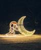 Luces en Forma de Luna y Estrella, Luces Decorativas Populares para Acampar al Aire Libre, Luces Creativas para Paisajismo, Luces para Festival de Iluminación