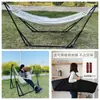 Hamaca con Soporte Plegable Columpio de Pie Silla Colgante Interior Hogar Balcón Estilo Camping al Aire Libre Antivuelco Columpio para Niños