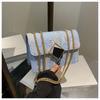 Bolso de Cadena Bordado para Mujer 2024 Primavera y Verano Nuevo Bolso Bandolera Simple para el Hombro Pequeño Transparente Nuevo Alto Valor de Color Bolso Cuadrado Pequeño