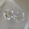 Anel Coração Diamante Roxo Nicho Ins Delicado Combinando Melhor Amigo Ajustável Anel Aberto Anel Dedo Indicador Simples